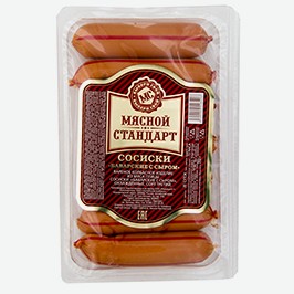 Сосиски Баварские С Сыром, Мясной Стандарт, 350 Г