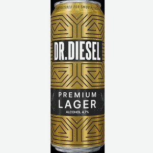 Пиво светлое Dr.Diesel Премиум Лагер 4,7% 0,43л ж/б (Heineken)