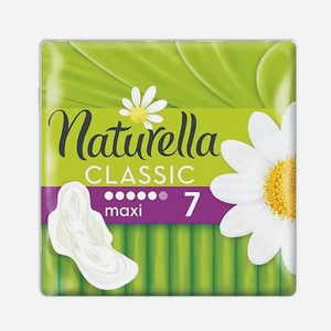 Женские гигиенические прокладки NATURELLA Classic ароматизированный с крылышками Camomile Maxi Single 7шт