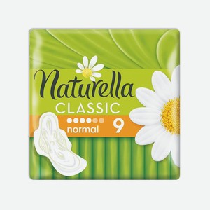 Женские гигиенические прокладки NATURELLA Classic ароматизированный с крылышками Camomile Normal Single, 9шт