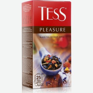 Чай черный Tess Pleasure шиповник-яблоко в пакетиках, 25 шт., 37 г