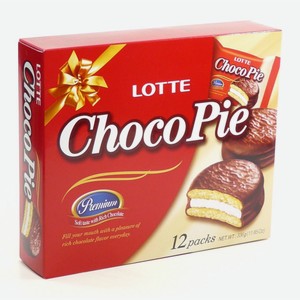 Пирожное Lotte Choco Pie Печенье в шоколаде, 12 шт, 336 г