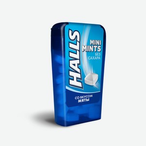 Конфеты Halls Mini Mints без сахара со вкусом мяты, 12,5 г