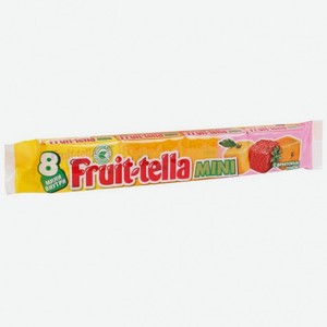 Жевательные конфеты Fruittella Mini ассорти апельсин-клубника-лимон, 88 г, флоупак