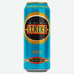 Напиток слабоалкогольный Ten Strike Sky тонизирующий, 0.45 л