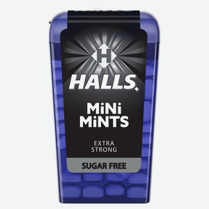 Леденцы Halls Mini Mints Extra Strong со вкусом мяты и ментола без сахара 12,5 г