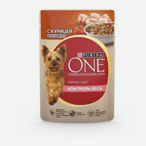 Корм для собак ONE Mini Контроль веса курица, рис, томаты пауч 85г (упаковка - 26 шт)