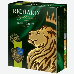 Чай зеленый Richard Royal Green в пакетиках, 100 шт