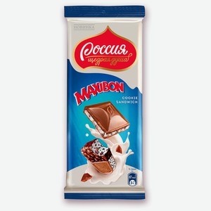 Шоколад Россия - Щедрая душа! Maxibon Мороженое-печенье, 80 г