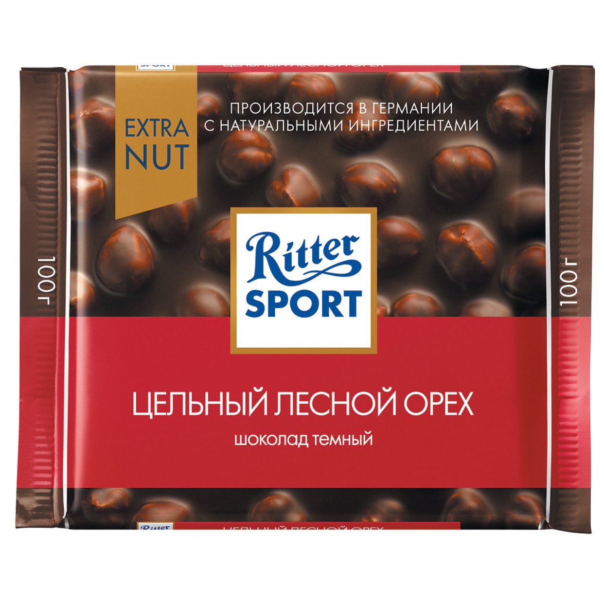 Шоколад Ritter Sport Темный Цельный лесной орех 100г