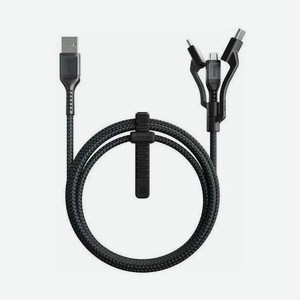 Кабель Nomad Universal Cable Kevlar Lightning/USB-C/Micro-USB 1.5 м чёрный NM01012B00