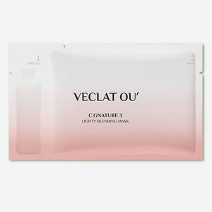 VECLAT OU  Двухэтапная тканевая маска для лица с витамином С и гиалуроновой кислотой