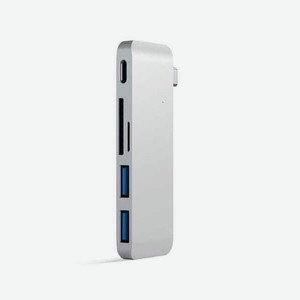 USB-хаб Satechi Type-C USB 3.0 Passthrough Hub для Macbook 12  серебряный