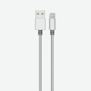 Дата-кабель More choice K31i Silver USB 2.1A для Lightning 8-pin металл 1м