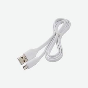 Дата-кабель Плоский Red Line USB - micro USB 2A, белый (УТ000023594)