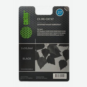 Заправочный набор Cactus CS-RK-C8727 черный60мл для HP DJ 3320/3325/3420/3425/3520/3535/OJ 4212