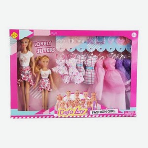 Набор кукол  Мама и дочь  в коробке 2 куклы,8 платьев,аксессуары 8447