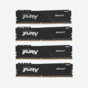 Память оперативная DDR4 Kingston Fury Beast 128Gb (4x32Gb) 2666 MHz pc-21300 Black (KF426C16BBK4/128)