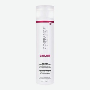 COIFFANCE Профессиональный бессульфатный шампунь для глубокой защиты цвета окрашенных волос COLOR