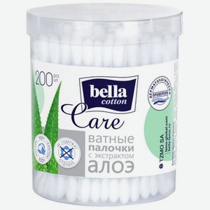 Палочки ватные Bella cotton care с экстрактом алоэ, банка, 200 шт