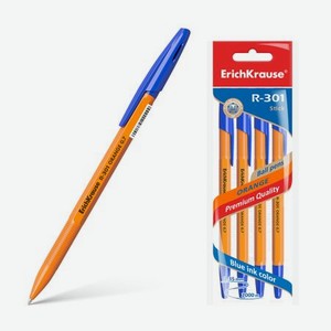 Ручка шариковая Erich Krause R-301 Orange Stick 4 шт