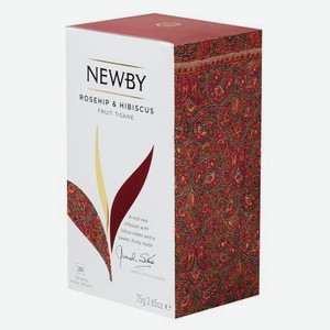 Чай травяной Newby Шиповник и Гибискус 25 пакетиков