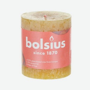 Свеча Bolsius shine 8х6,8 см медово-желтая