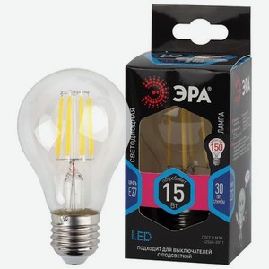 Лампа Эра филаментная F-LED A60-15W-840-E27