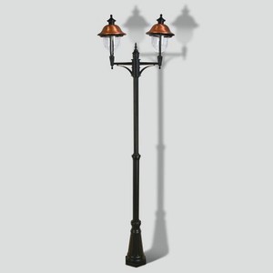 Светильник садовый Amber Lamp 9032A IP44 E27 черный/медный
