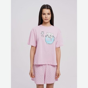 Хлопковая пижама с принтом котенка