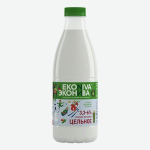 Молоко 3,3 - 6% пастеризованное 1 л ЭкоНива БЗМЖ