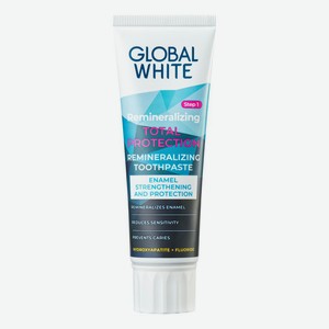 Зубная паста Global White Total protection реминерализующая со вкусом мятных фруктов 100 г