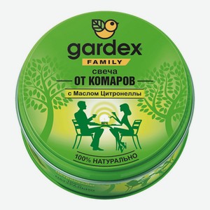 Свеча от комаров Gardex Family с маслом цитронеллы 110 г