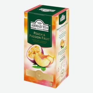 Чай черный Ahmad Tea Peach & Passion Fruit со вкусом и ароматом персика и маракуйи в пакетиках 1,5 г х 25 шт