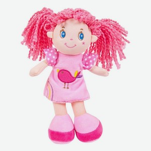 Кукла с розовыми волосами мягконабивная ABtoys 20 см