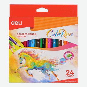 Карандаши цветные Deli ColoRun 24 цвета