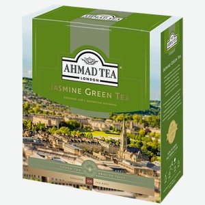 Чай зеленый AHMAD Tea с жасмином, 100 пакетиков