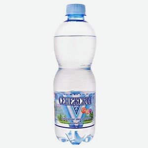 Вода минеральная Сенежская газированная, 0.5 л, пластиковая бутылка