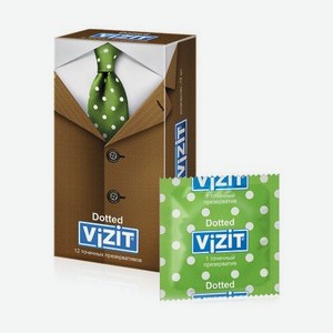 Презервативы VIZIT Dotted точечные 12 шт