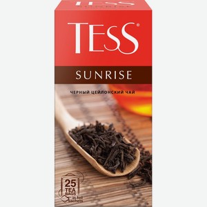 Чай черный TESS Санрайз байховый цейлонский к/уп, Россия, 25 пак