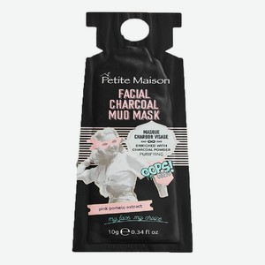 Грязевая маска для лица с древесным углем Facial Charcoal Mud Mask 10г