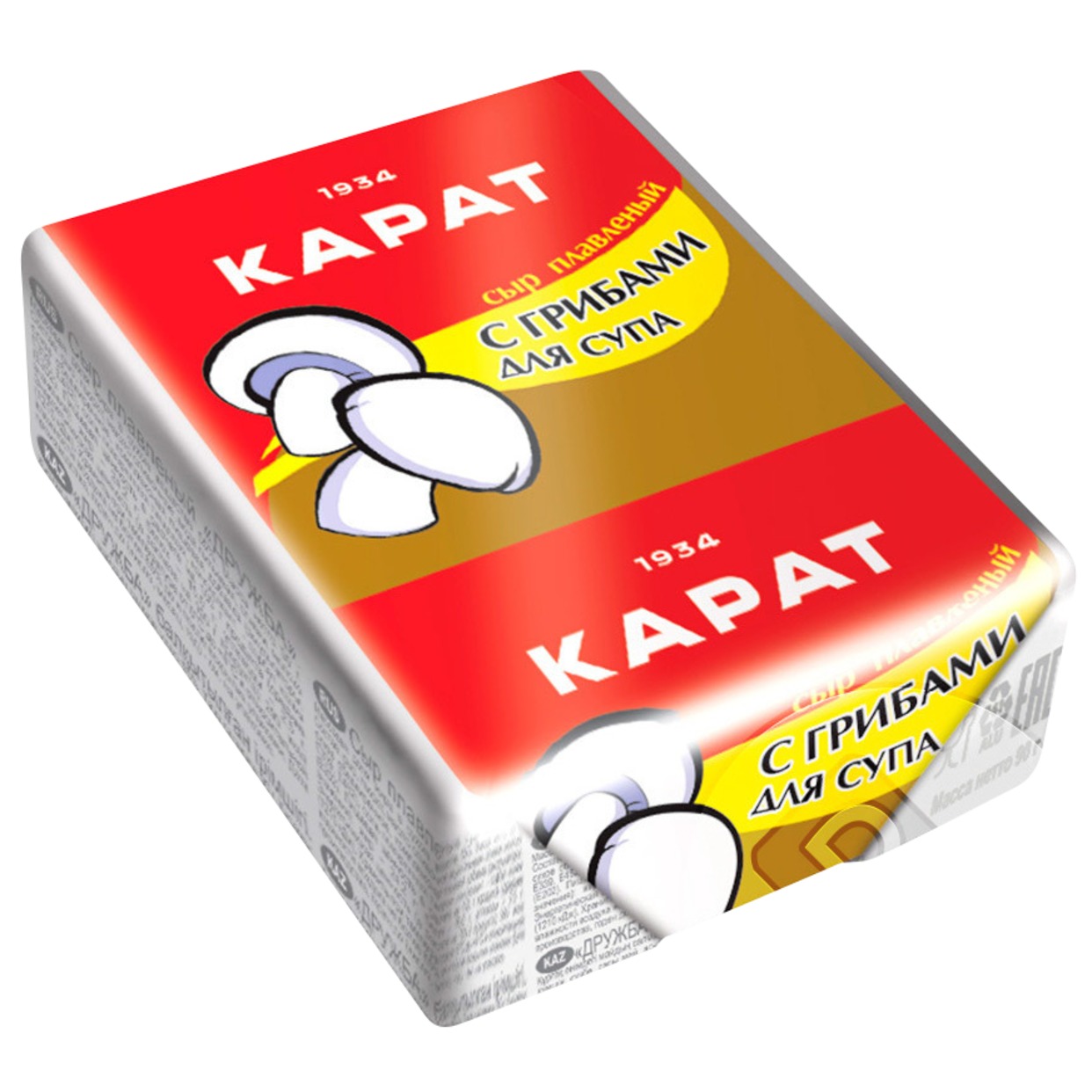 Сыр плавленый Карат с луком для супа 45%-55% в магазине Пятёрочка ...