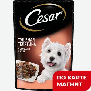 Корм для собак ЦЕЗАРЬ Тушеная телятина-овощи, 85г