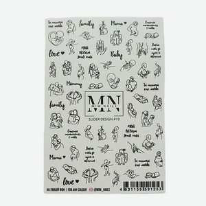 MIW NAILS Слайдер дизайн для ногтей беременность
