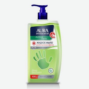 AURA Antibacterial Жидкое мыло с антибактериальным эффектом Active Herb Чайное дерево
