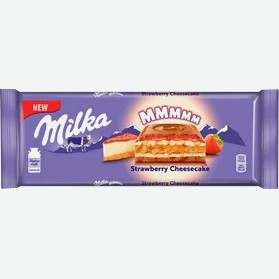 Шоколад Milka молочный Strawberry Cheesecake, 300 г