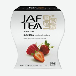 Чай черный Jaf Tea Strawberry & Raspberry листовой с добавками 100г