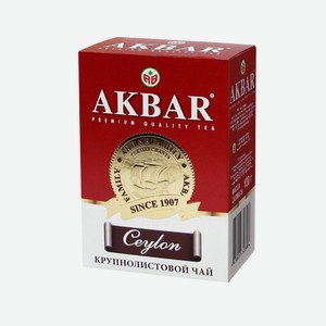 Чай черный Akbar Ceylon крупнолистовой 100г