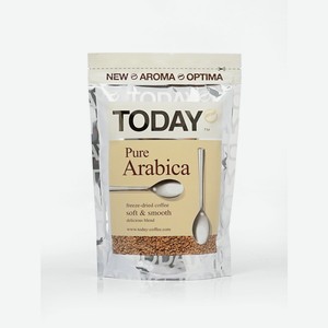 Кофе Today Pure Arabica сублимированный 150г пак
