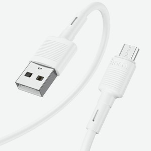 Кабель USB MicroUSB X83 TPU 1м Белый Hoco